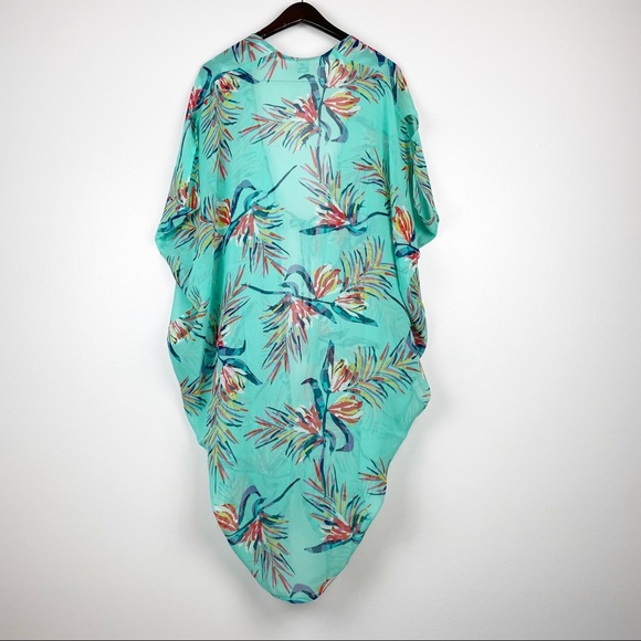 Echo Paradise Palms Tropical Tassel Swimsuit Cover-Up NWT - Picture 6 of 8